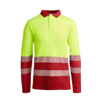 Polo laboral técnico de manga larga 170 g/m2 Roly Atrio LS color rojo segunda vista