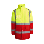 Parka laboral acolchada alta visibilidad 395 g/m2 Roly Merak color rojo segunda vista