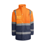 Parka laboral acolchada alta visibilidad 395 g/m2 Roly Merak color naranja fluorescente segunda vista