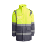 Parka laboral acolchada alta visibilidad 395 g/m2 Roly Merak color gris topo segunda vista