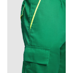 Pantalón laboral largo multibolsillos visibilidad 235 g/m2 Roly Enix color verde vista detalle 2