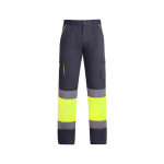 Pantalón laboral largo multibolsillos visibilidad 235 g/m2 Roly Enix color gris topo segunda vista