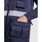 Chaleco laboral alta visibilidad multibolsillos 200 g/m2 Roly Beta color naranja fluorescente vista detalle 1