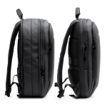 Mochila antirobo de cuero sintético ideal para llevar tu portátil 14” color negro vista detalle 5