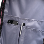 Mochila de viaje de poliéster reciclado resistente al agua PC 16” color rojo vista detalle 6