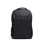 Mochila de piel PU con asas y hombro acolchadas para portátil 15” color negro segunda vista