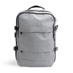 Mochila de RPET con puerto USB y bolsillo para portátil 17.3” color gris claro segunda vista