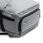 Mochila de RPET con puerto USB y bolsillo para portátil 17.3” color gris claro vista detalle 1