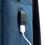 Mochila de poliéster reciclado 600D con bolsillo principal para portátil color azul real vista detalle 1