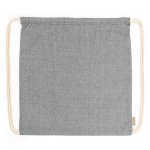 Mochila ecológica con cordones en acabado jaspeado 120 g/m2 color negro segunda vista