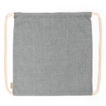 Mochila ecológica con cordones en acabado jaspeado 120 g/m2 color negro primera vista de uso