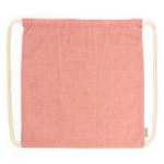 Mochila ecológica con cordones en acabado jaspeado 120 g/m2 color rojo segunda vista