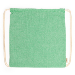 Mochila ecológica con cordones en acabado jaspeado 120 g/m2 color verde pastel segunda vista