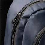 Mochila de nylon 600D con espalda acolchada y tiras ajustables 15” color azul marino vista detalle 3