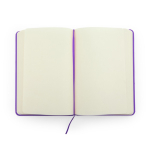 Bloc de notas tapa rígida de polipiel y marcapáginas A5 hojas lisas vista detalle 2