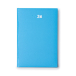 Agenda con tapa acolchada con relieve y marcapáginas A5 color azul claro segunda vista