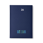 Agenda con tapa acolchada con relieve y marcapáginas A5 vista principal
