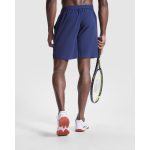 Pantalón deportivo corto para hombre elástico 100 g/m2 Roly Direct Murray color azul marino cuarta vista de uso