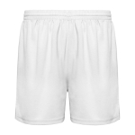 Pantalón sport corto sin slip interior 140 g/m2 Roly Direct Player color blanco segunda vista