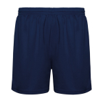 Pantalón sport corto sin slip interior 140 g/m2 Roly Direct Player color azul marino segunda vista
