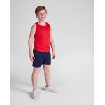 Pantalón sport corto sin slip interior 140 g/m2 Roly Direct Player color azul marino segunda vista de uso