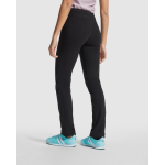 Pantalón sport largo ajustado de algodón y elastano 280 g/m2 Roly Direct Box color negro cuarta vista de uso