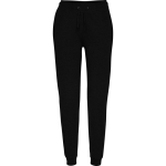 Pantalón largo de mujer recto de felpa 280g/m² Roly Direct Adelpho color negro segunda vista