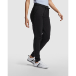 Pantalón largo de mujer recto de felpa 280g/m² Roly Direct Adelpho color negro tercera vista de uso