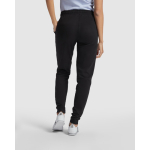 Pantalón largo de mujer recto de felpa 280g/m² Roly Direct Adelpho color negro cuarta vista de uso