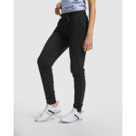 Pantalón largo de mujer recto de felpa 280g/m² Roly Direct Adelpho color negro quinta vista de uso