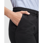 Pantalón largo de mujer recto de felpa 280g/m² Roly Direct Adelpho color negro vista detalle 2