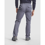Pantalón laboral de algodón con cintura elástica 240 g/m2 Roly Safety color gris topo cuarta vista de uso