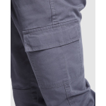 Pantalón laboral de algodón con cintura elástica 240 g/m2 Roly Safety color gris topo vista detalle 1
