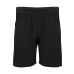 Pantalón deportivo corto de poliéster 140 g/m2 Roly Direct Dortmund color negro segunda vista