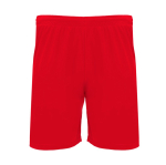 Pantalón deportivo corto de poliéster 140 g/m2 Roly Direct Dortmund color rojo segunda vista