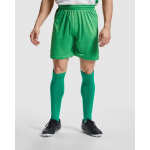 Pantalón deportivo corto de poliéster 140 g/m2 Roly Direct Dortmund color verde primera vista de uso