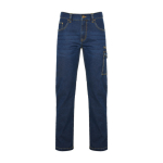 Pantalón laboral vaquero de algodón y poliéster 370 g/m2 Roly Raptor color azul vaquero segunda vista
