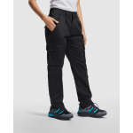 Pantalón laboral largo para mujer con elastano 250 g/m2 Roly Daily Stretch color negro tercera vista de uso