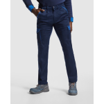 Pantalón largo multibolsillos unisex con contraste 250 g/m2 Roly Trooper color azul real primera vista de uso