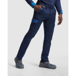 Pantalón largo multibolsillos unisex con contraste 250 g/m2 Roly Trooper color azul real tercera vista de uso