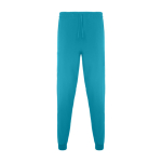 Pantalón sanitario unisex con corte de pierna recto 170 g/m2 Roly Fiber color azul cian segunda vista