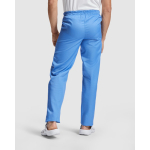 Pantalón sanitario largo unisex con corte recto 195 g/m2 Roly Care color azul bondi cuarta vista de uso