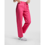 Pantalón sanitario unisex con corte recto 160 g/m2 Roly Vademecum color rosa primera vista de uso