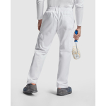 Pantalón laboral de poliéster y algodón de corte recto 210 g/m2 Roly Pintor color blanco cuarta vista de uso