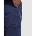 Pantalón laboral con bolsillos de poliéster y algodón 245 g/m2 Roly Protect color azul marino vista detalle 2
