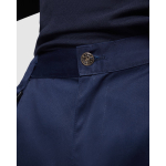Pantalón laboral con bolsillos de poliéster y algodón 245 g/m2 Roly Protect color azul marino vista detalle 4