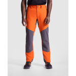Pantalón unisex trekking con trabillas para cinturón 130 g/m2 Roly Direct Bonati color naranja primera vista de uso