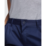 Pantalón laboral para mujer de poliéster y algodón 240 g/m2 Roly Daily color azul marino vista detalle 1