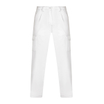 Pantalón largo laboral con elastano 250 g/m2 Roly Daily Stretch color blanco segunda vista