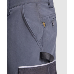 Pantalón laboral multibolsillos con elastano 260 g/m2 Roly Wall color negro vista detalle 1